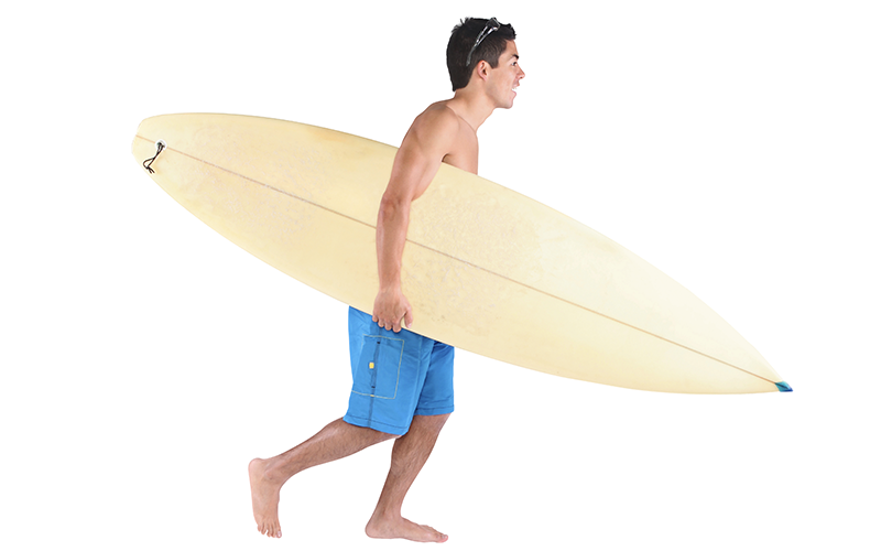 Surfer with surfboard